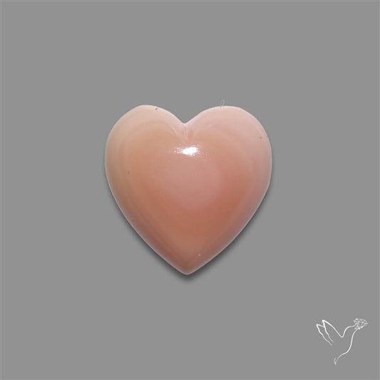 Pink Conch Shell Heart Cabochon