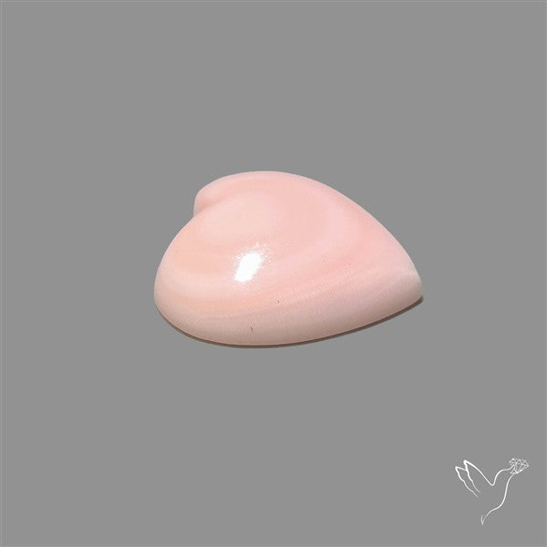 Pink Conch Shell Heart Cabochon