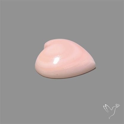 Pink Conch Shell Heart Cabochon