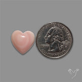 Pink Conch Shell Heart Cabochon