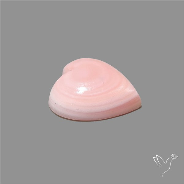 Pink Conch Shell Heart Cabochon