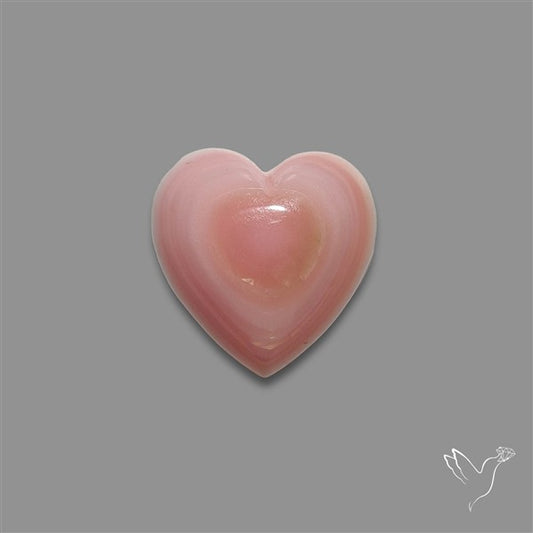 Pink Conch Shell Heart Cabochon