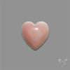 Pink Conch Shell Heart Cabochon