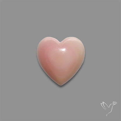 Pink Conch Shell Heart Cabochon