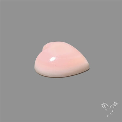 Pink Conch Shell Heart Cabochon