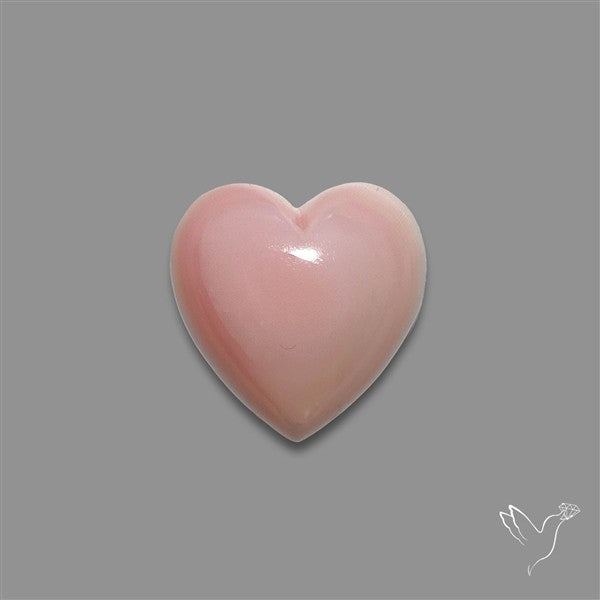 Pink Conch Shell Heart Cabochon