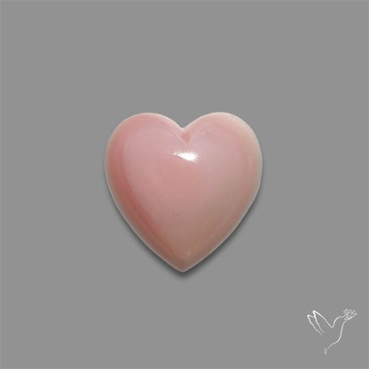 Pink Conch Shell Heart Cabochon