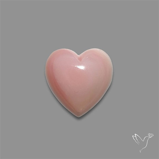 Pink Conch Shell Heart Cabochon