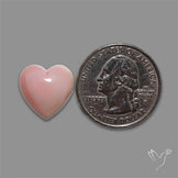 Pink Conch Shell Heart Cabochon