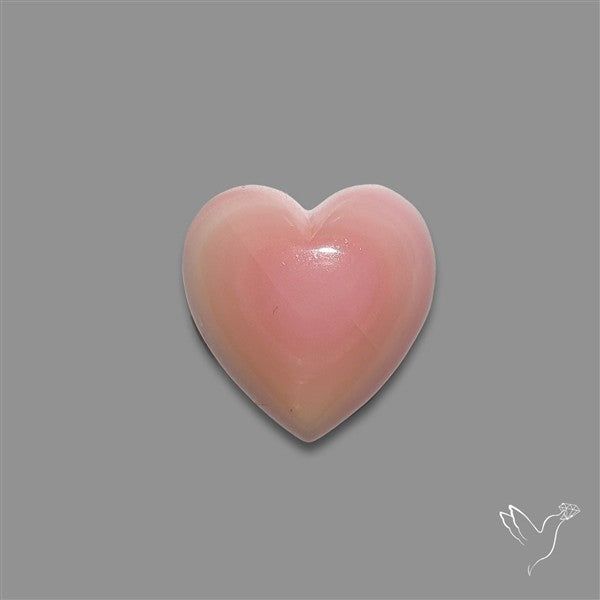 Pink Conch Shell Heart Cabochon