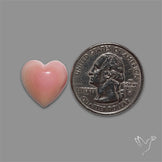 Pink Conch Shell Heart Cabochon