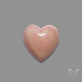 Pink Conch Shell Heart Cabochon