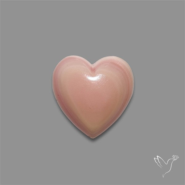 Pink Conch Shell Heart Cabochon