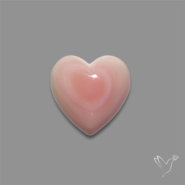 Pink Conch Shell Heart Cabochon