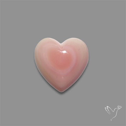 Pink Conch Shell Heart Cabochon