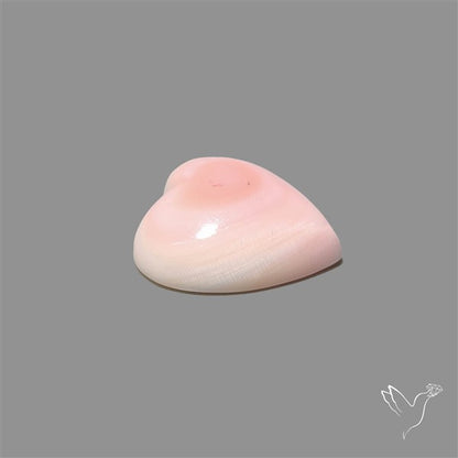 Pink Conch Shell Heart Cabochon