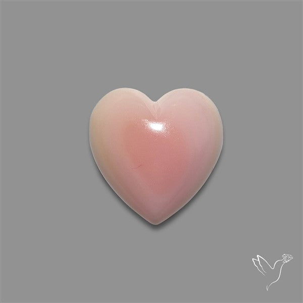 Pink Conch Shell Heart Cabochon