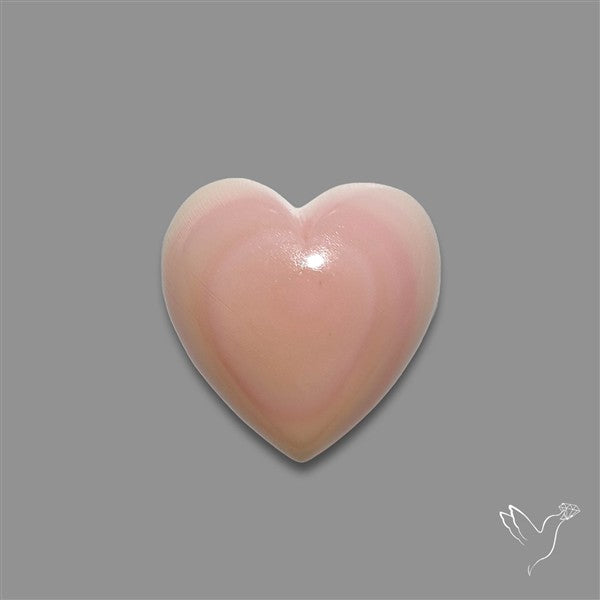 Pink Conch Shell Heart Cabochon