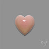 Pink Conch Shell Heart Cabochon
