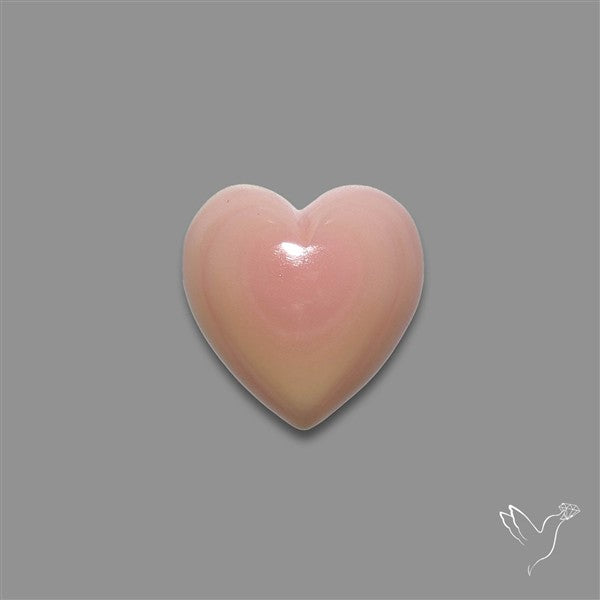 Pink Conch Shell Heart Cabochon