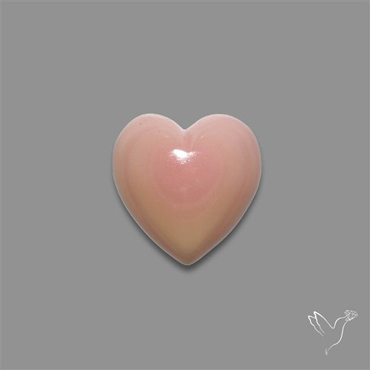Pink Conch Shell Heart Cabochon
