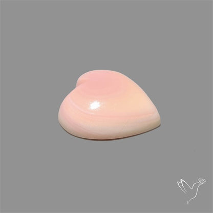 Pink Conch Shell Heart Cabochon