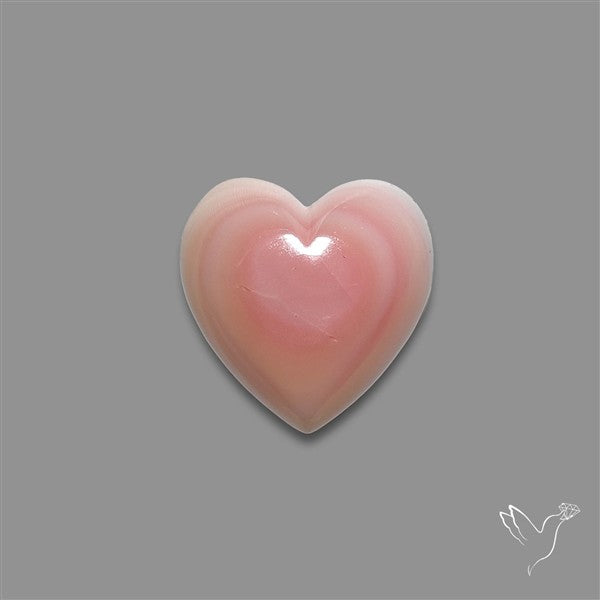 Pink Conch Shell Heart Cabochon