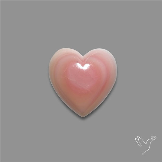 Pink Conch Shell Heart Cabochon