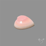 Pink Conch Shell Heart Cabochon
