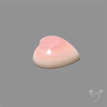 Pink Conch Shell Heart Cabochon