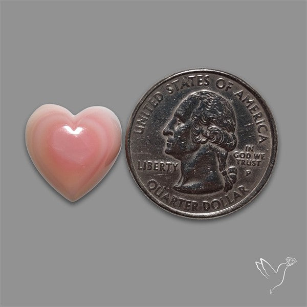 Pink Conch Shell Heart Cabochon