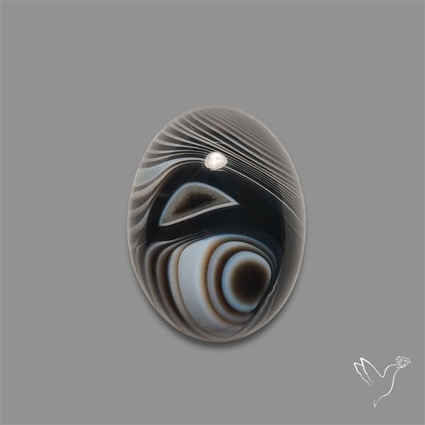 Tuxedo Agate Banded Agate Cabochon