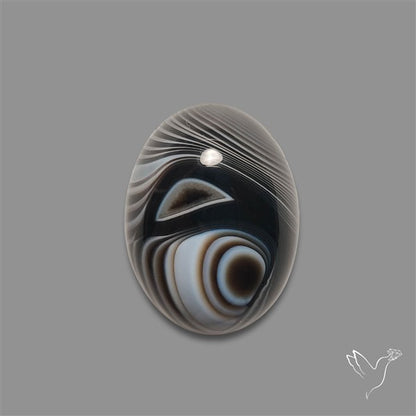 Tuxedo Agate Banded Agate Cabochon