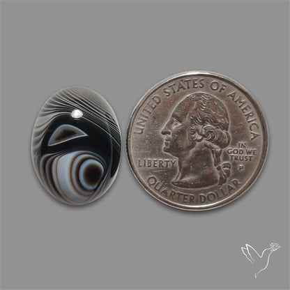 Tuxedo Agate Banded Agate Cabochon