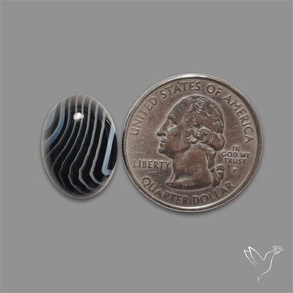 Tuxedo Agate Banded Agate Cabochon