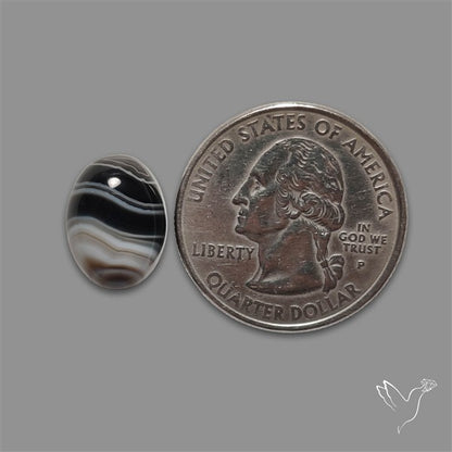 Tuxedo Agate Banded Agate Cabochon