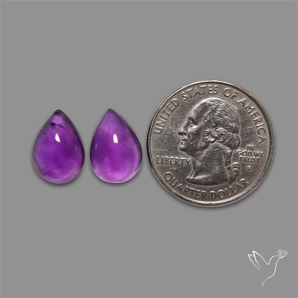 Gemmy Amethyst Pair