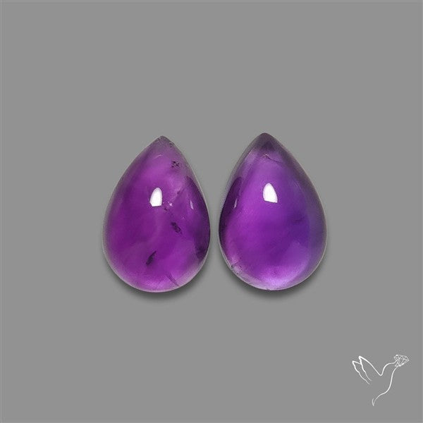 Gemmy Amethyst Pair