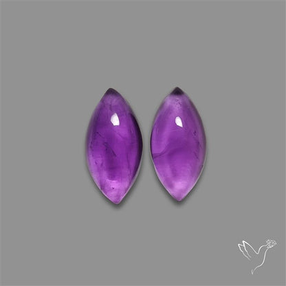 Gemmy Amethyst Pair