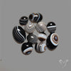 Black Banded Agate Cabochons Lot