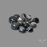 Black Banded Agate Cabochons Lot