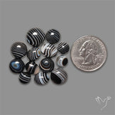 Black Banded Agate Cabochons Lot
