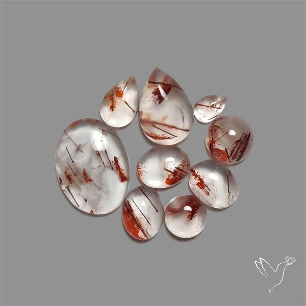 Iron Quartz Cabochons Lot