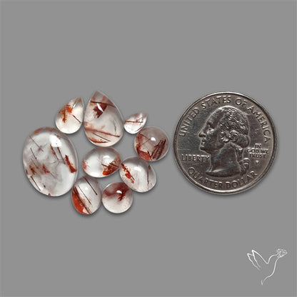 Iron Quartz Cabochons Lot