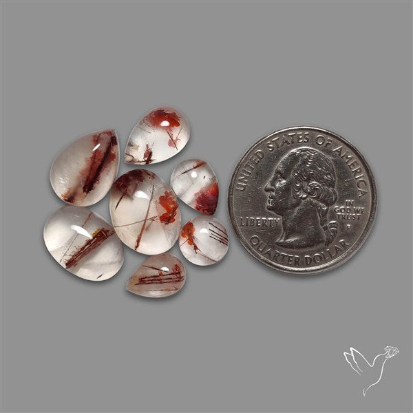 Iron Quartz Cabochons Lot