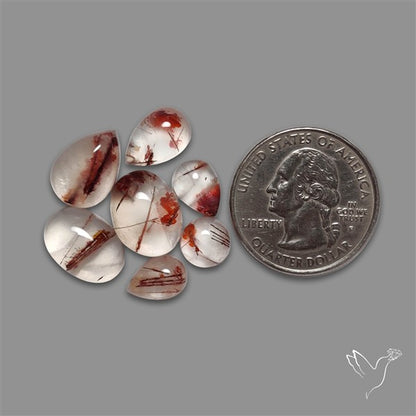 Iron Quartz Cabochons Lot