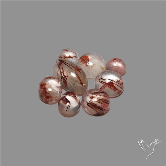 Iron Quartz Cabochons Lot