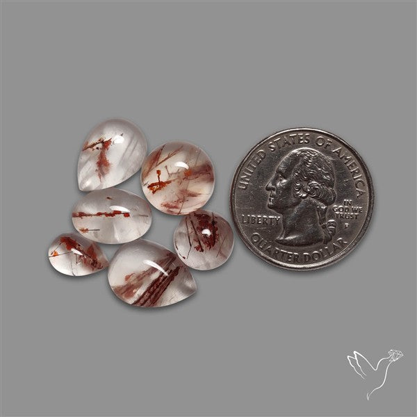 Iron Quartz Cabochons Lot