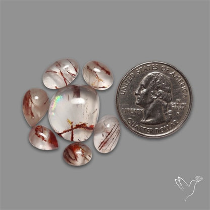 Iron Quartz Cabochons Lot