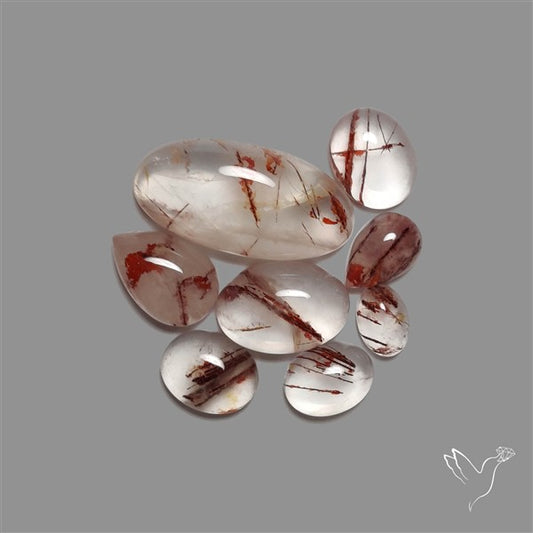 Iron Quartz Cabochons Lot